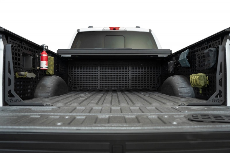 Ford Super Duty Molle Panels - Rear - Addictive Desert Designs - Hammer Black Powder Coat Finish - Black - `23-`27